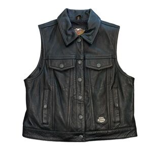 Harley-Davidson Genuine Black Leather Women’s Motorcycle Vest